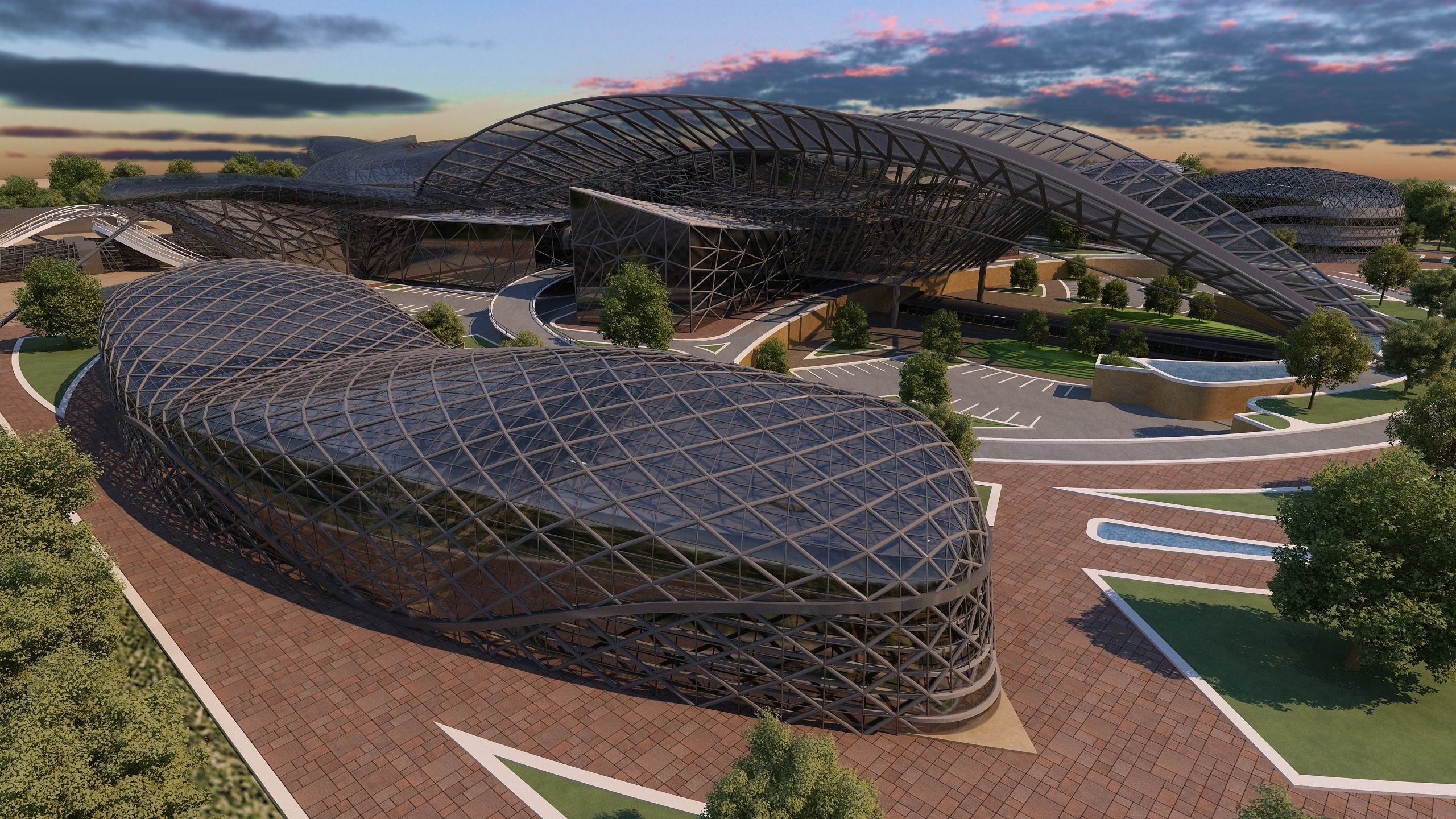 0154 - Train Station Architecture Project - 2D Drawings-3D Files 3D model_9