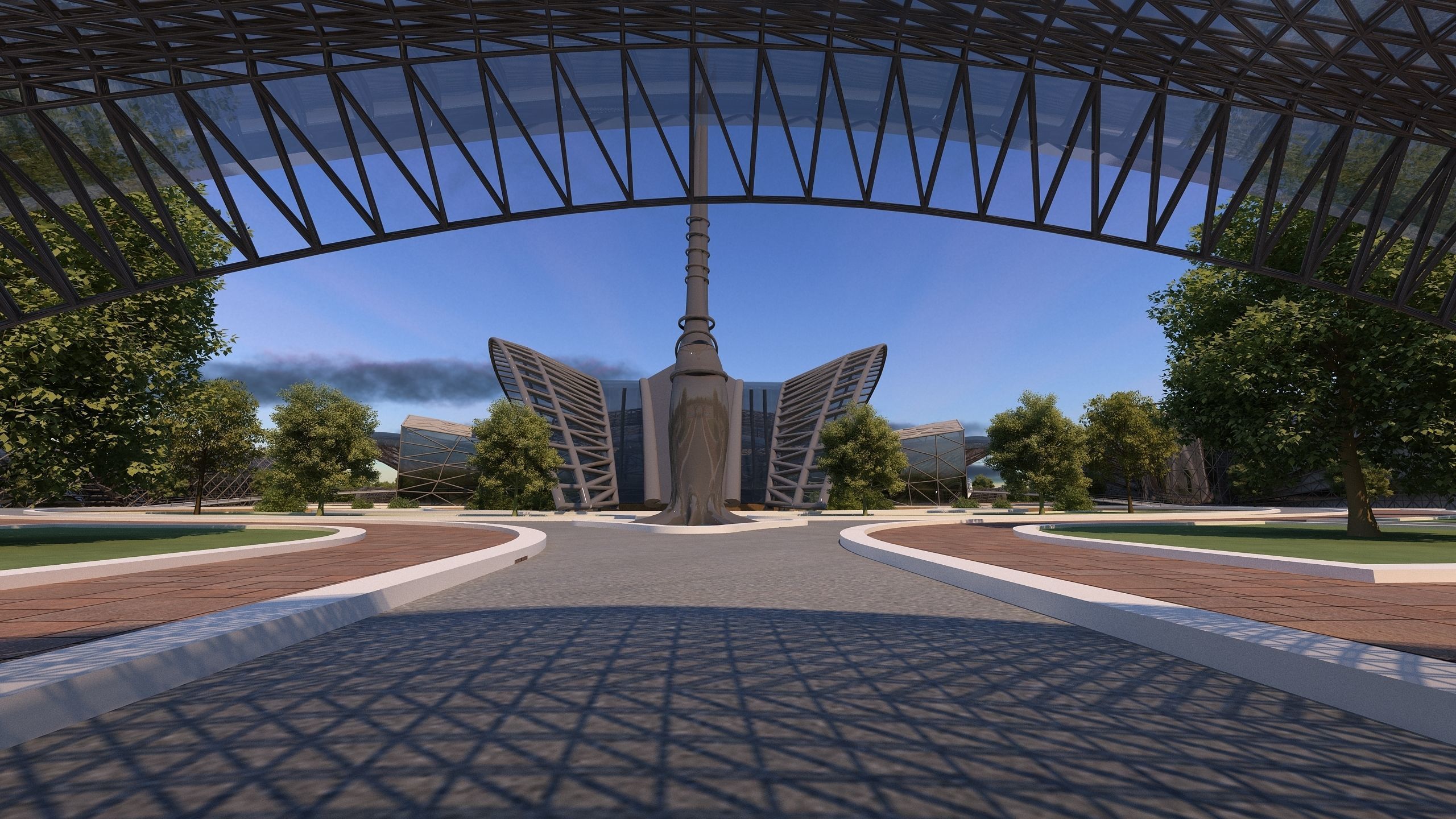 0154 - Train Station Architecture Project - 2D Drawings-3D Files 3D model_7