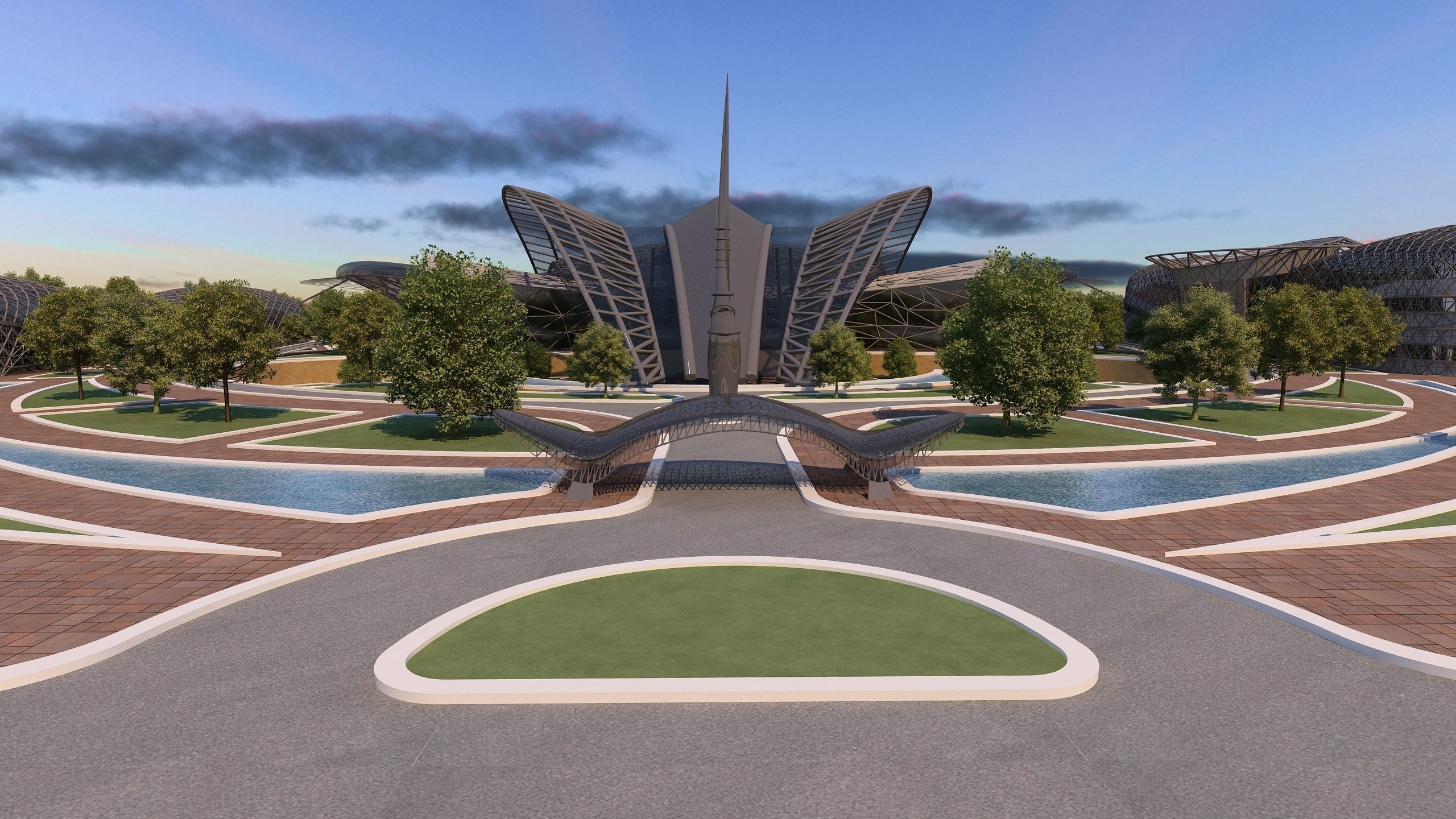 0154 - Train Station Architecture Project - 2D Drawings-3D Files 3D model_6