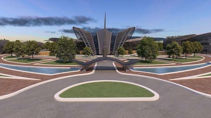 0154 - Train Station Architecture Project - 2D Drawings-3D Files 3D model 7
