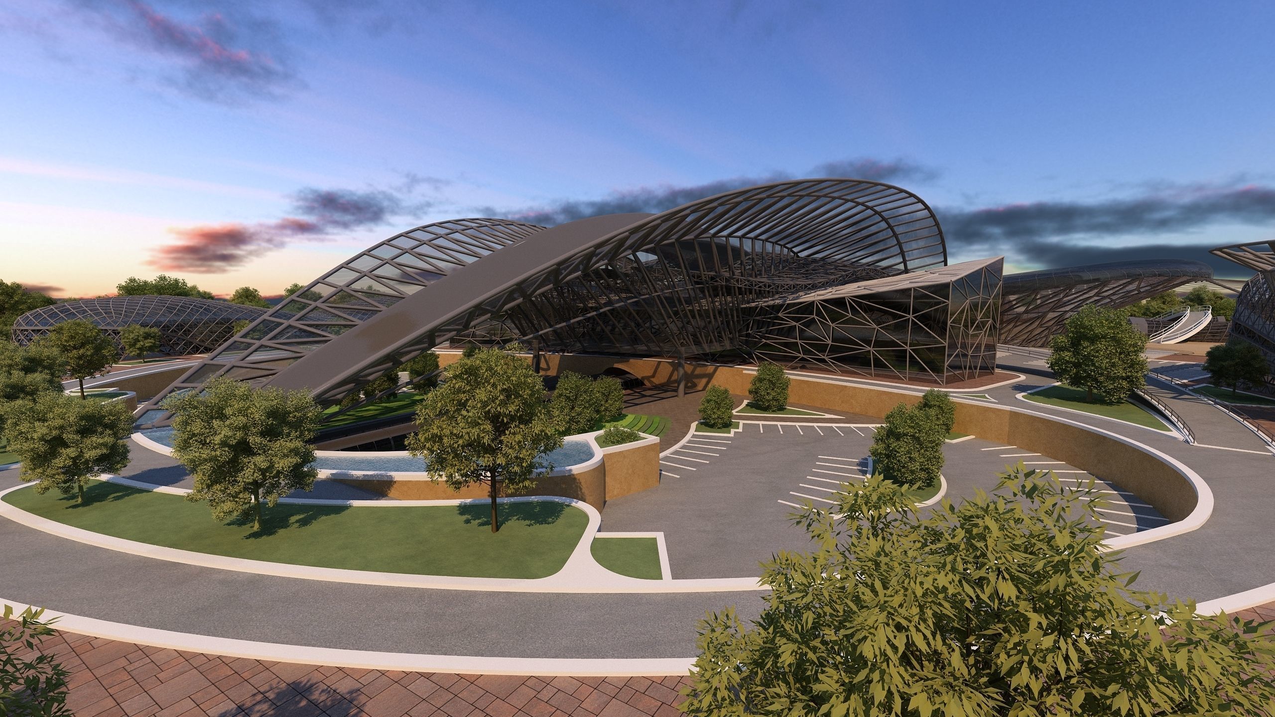 0154 - Train Station Architecture Project - 2D Drawings-3D Files 3D model_5