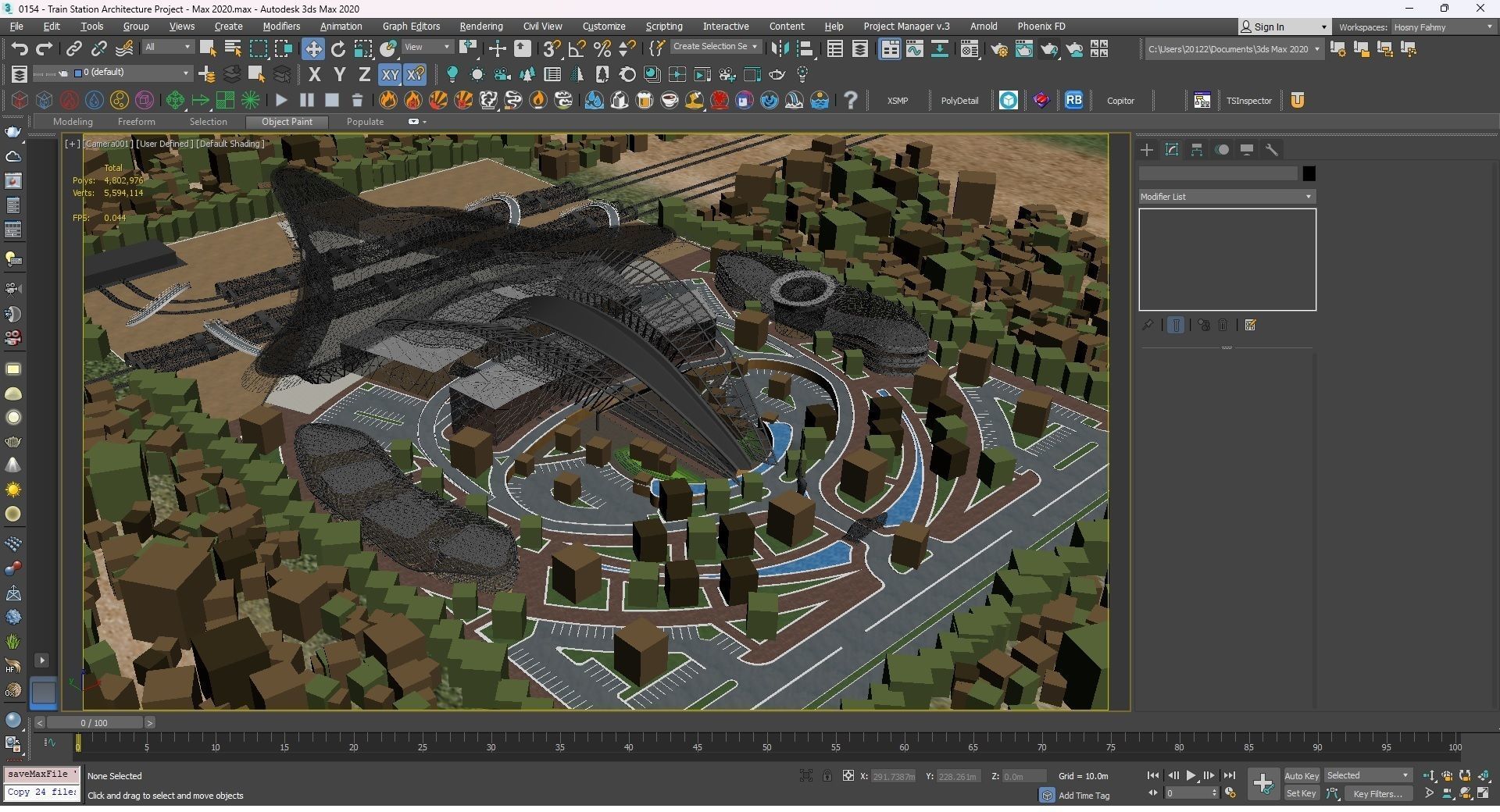 0154 - Train Station Architecture Project - 2D Drawings-3D Files 3D model_25