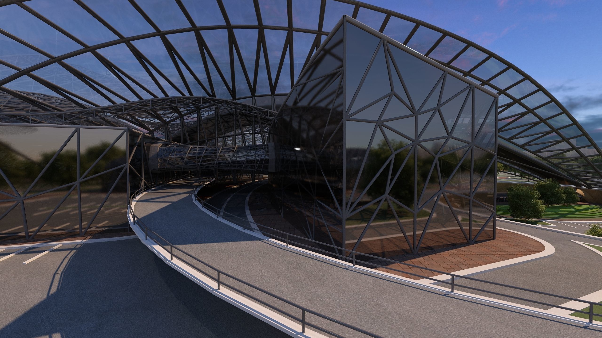 0154 - Train Station Architecture Project - 2D Drawings-3D Files 3D model_8