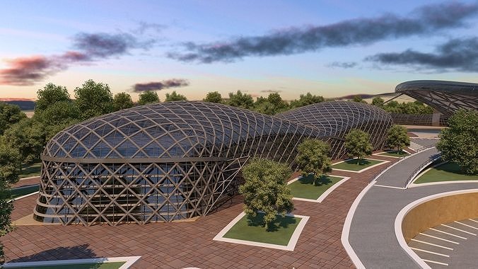 0154 - Train Station Architecture Project - 2D Drawings-3D Files 3D model 5