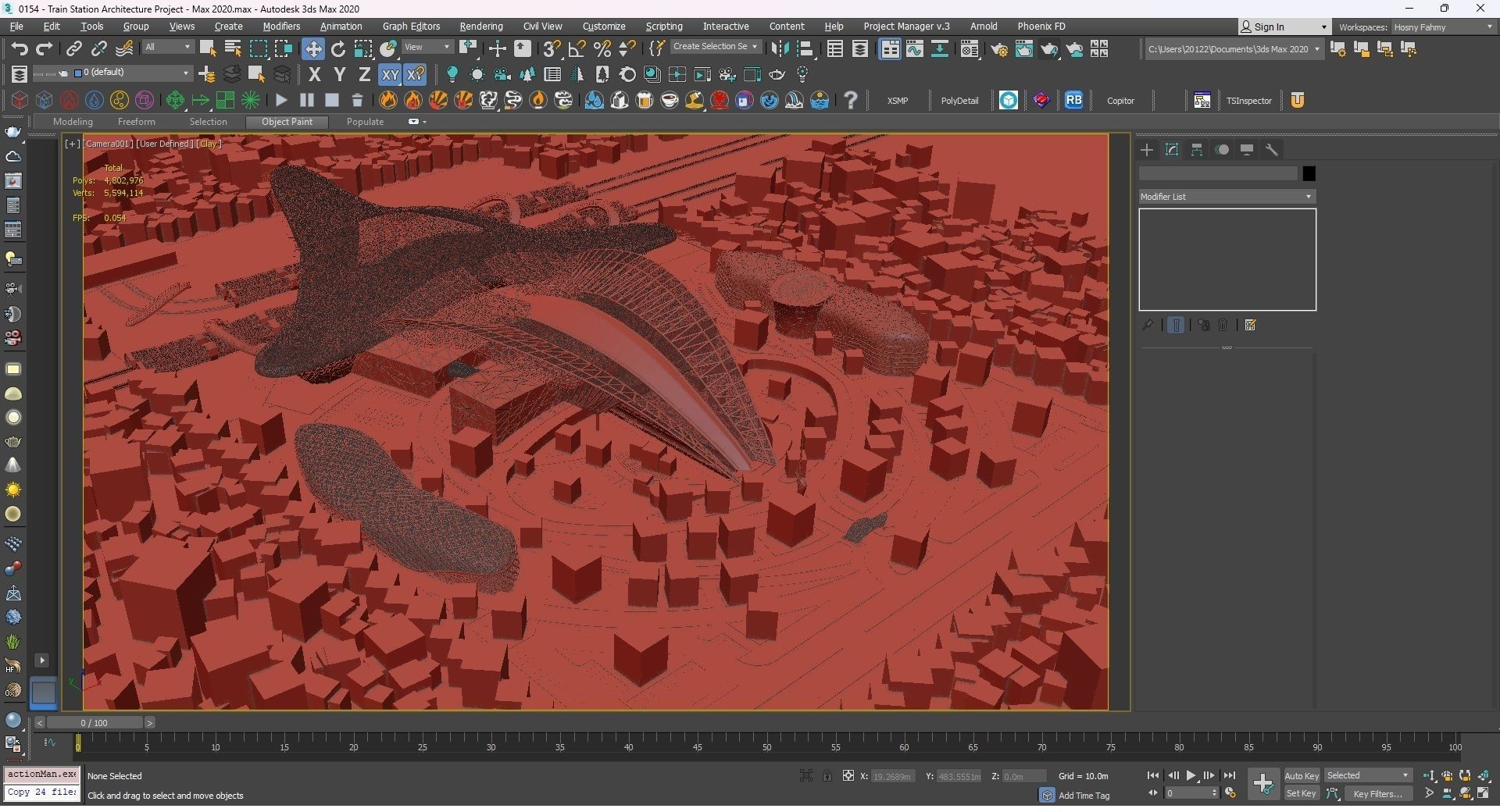0154 - Train Station Architecture Project - 2D Drawings-3D Files 3D model_27