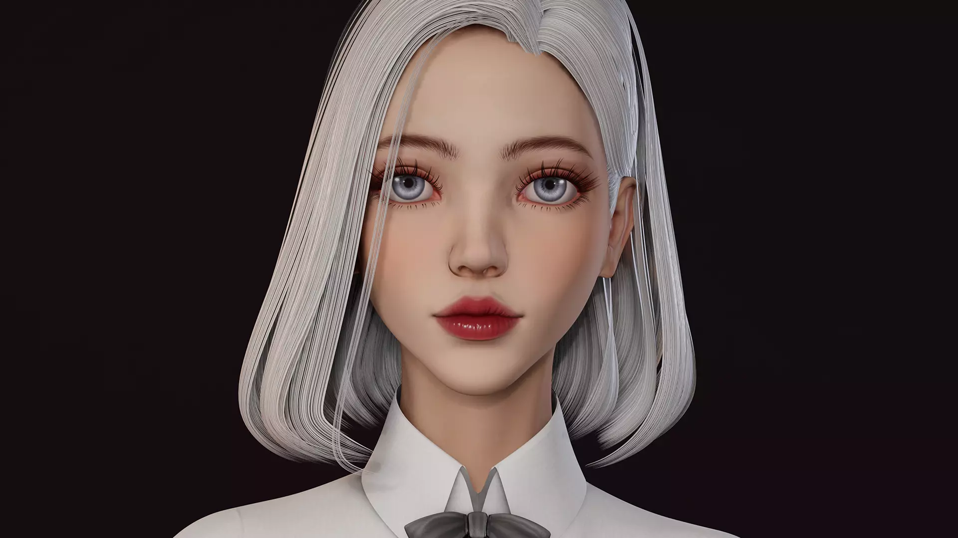 Girl - Game Ready Low-poly 3D model_2