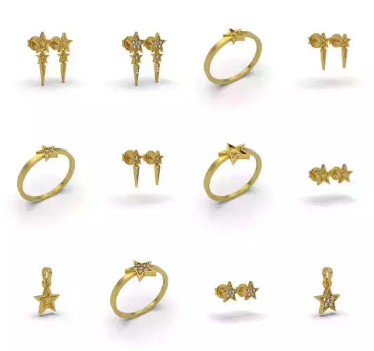 Estrela Collection - 3D Jewelry - 12 Models 3D print model