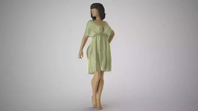 Young Woman Flashing