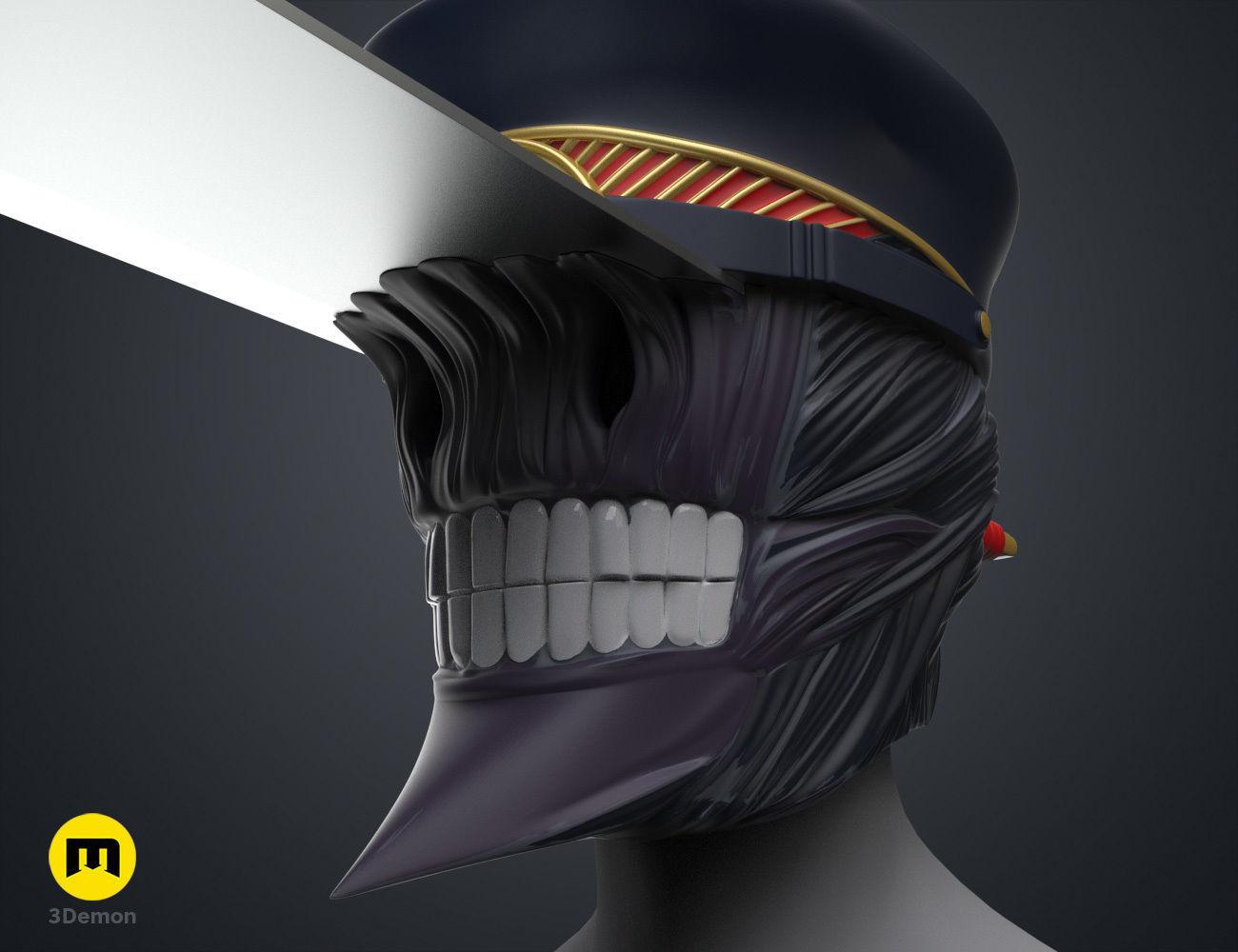 Katana Man Helmet - Chainsaw Man 3D print model_20