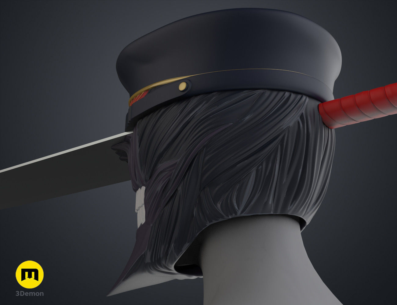 Katana Man Helmet - Chainsaw Man 3D print model_21