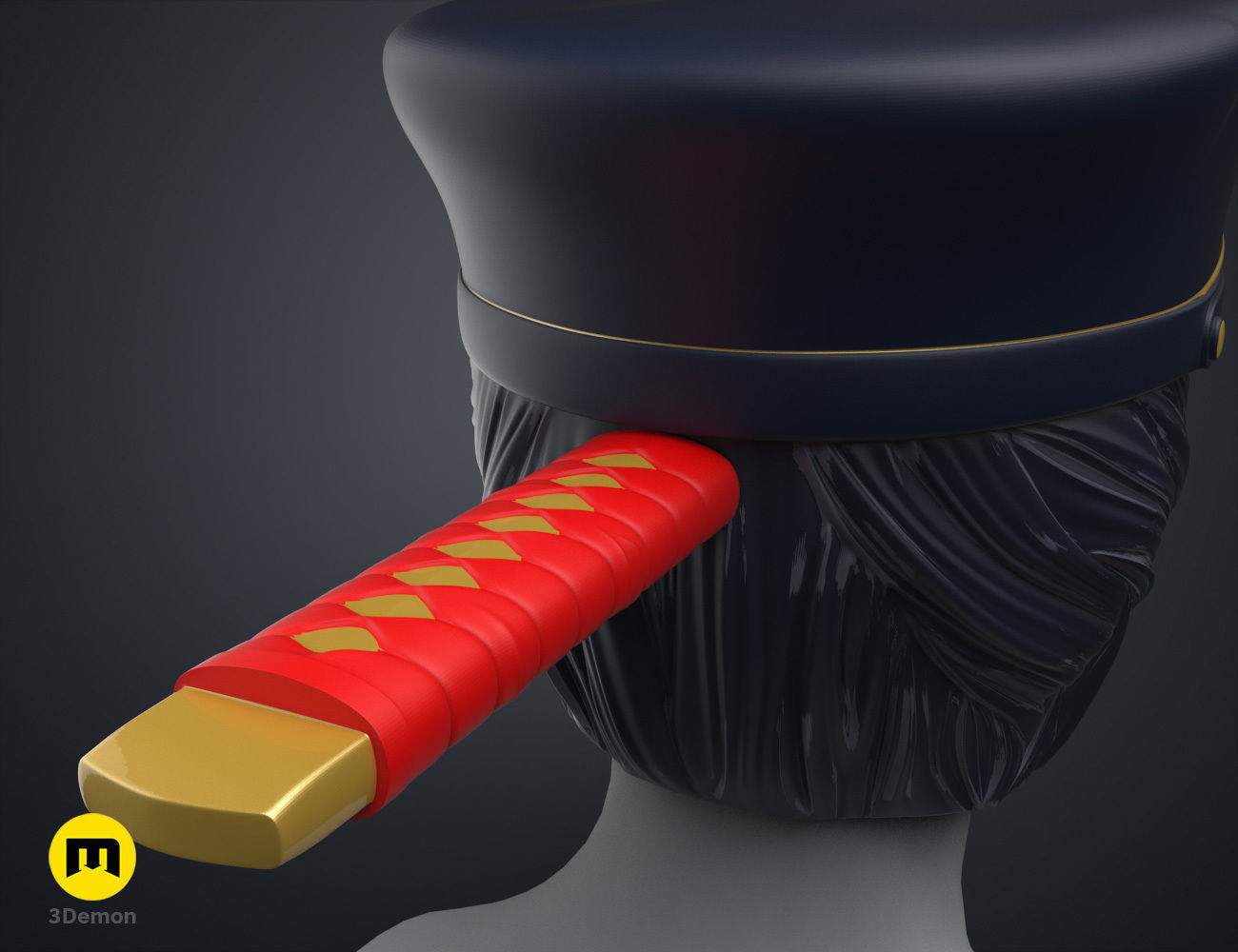 Katana Man Helmet - Chainsaw Man 3D print model_3