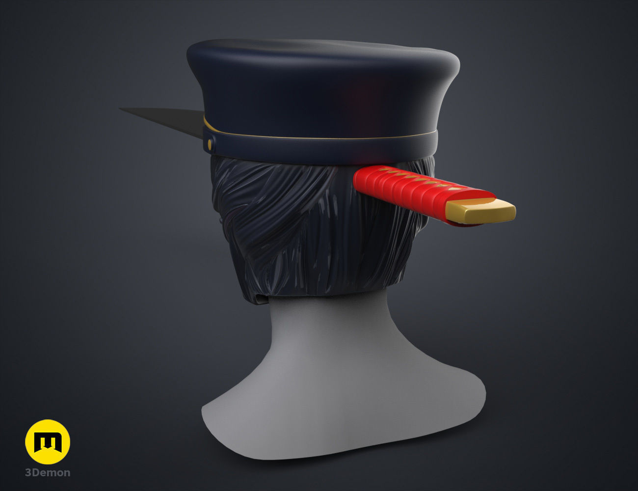 Katana Man Helmet - Chainsaw Man 3D print model_23