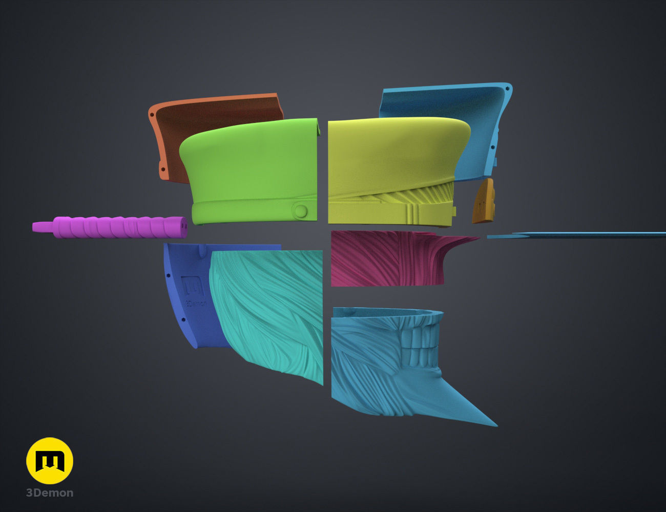 Katana Man Helmet - Chainsaw Man 3D print model_7