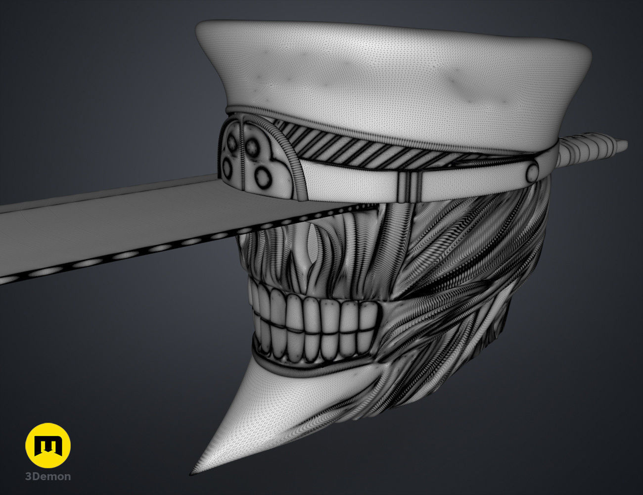 Katana Man Helmet - Chainsaw Man 3D print model_13