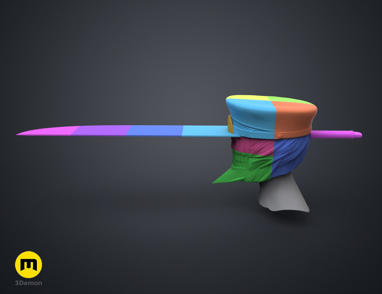 Katana Man Helmet - Chainsaw Man 3D print model_10