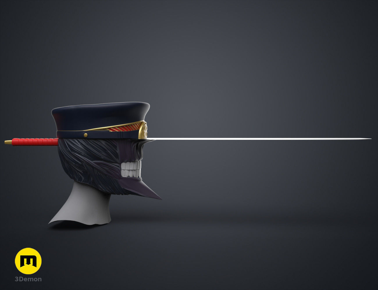 Katana Man Helmet - Chainsaw Man 3D print model_2