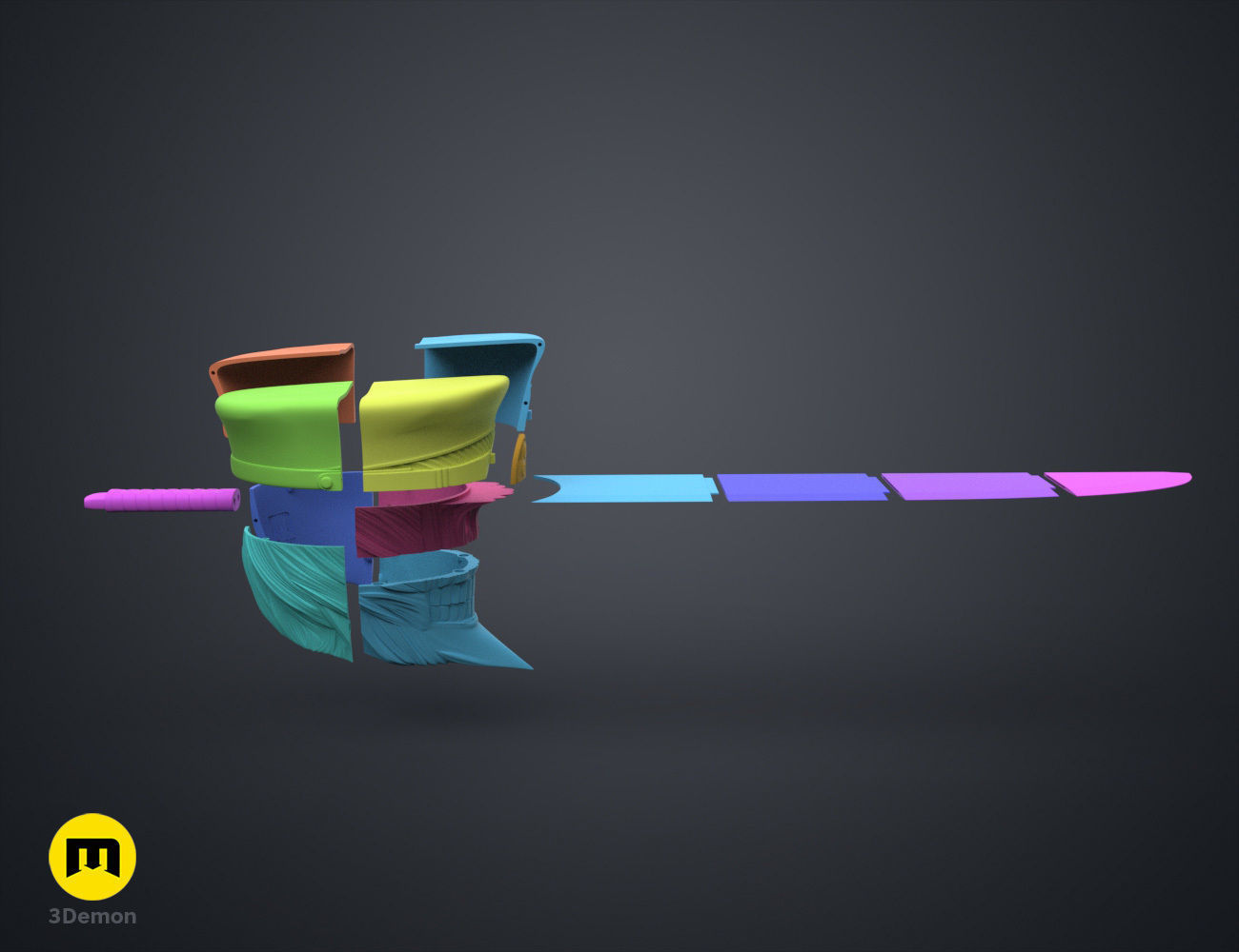 Katana Man Helmet - Chainsaw Man 3D print model_9