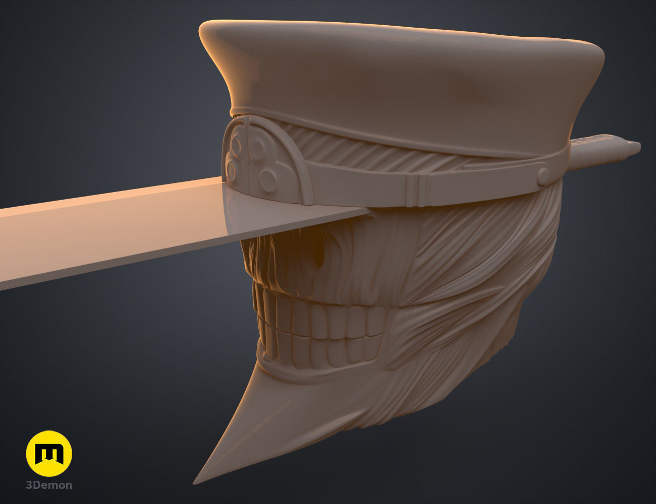 Katana Man Helmet - Chainsaw Man 3D print model_12