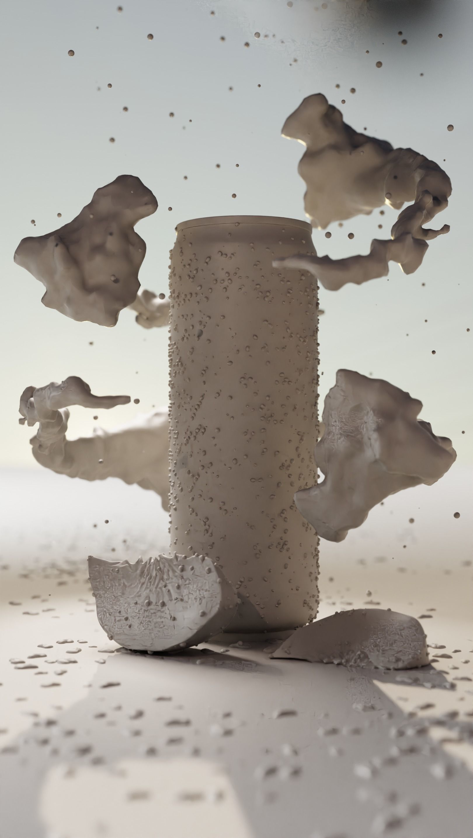 Celsius Peach Mango Can Product Animation Scene 3D model_4