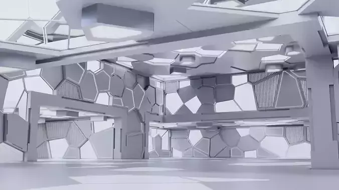 Futuristic Interior 3002 3D model