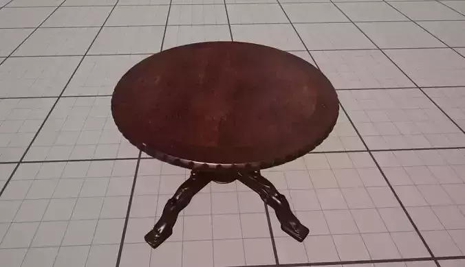 Nanite Unreal Engine 5 - Victorian Table 3D model