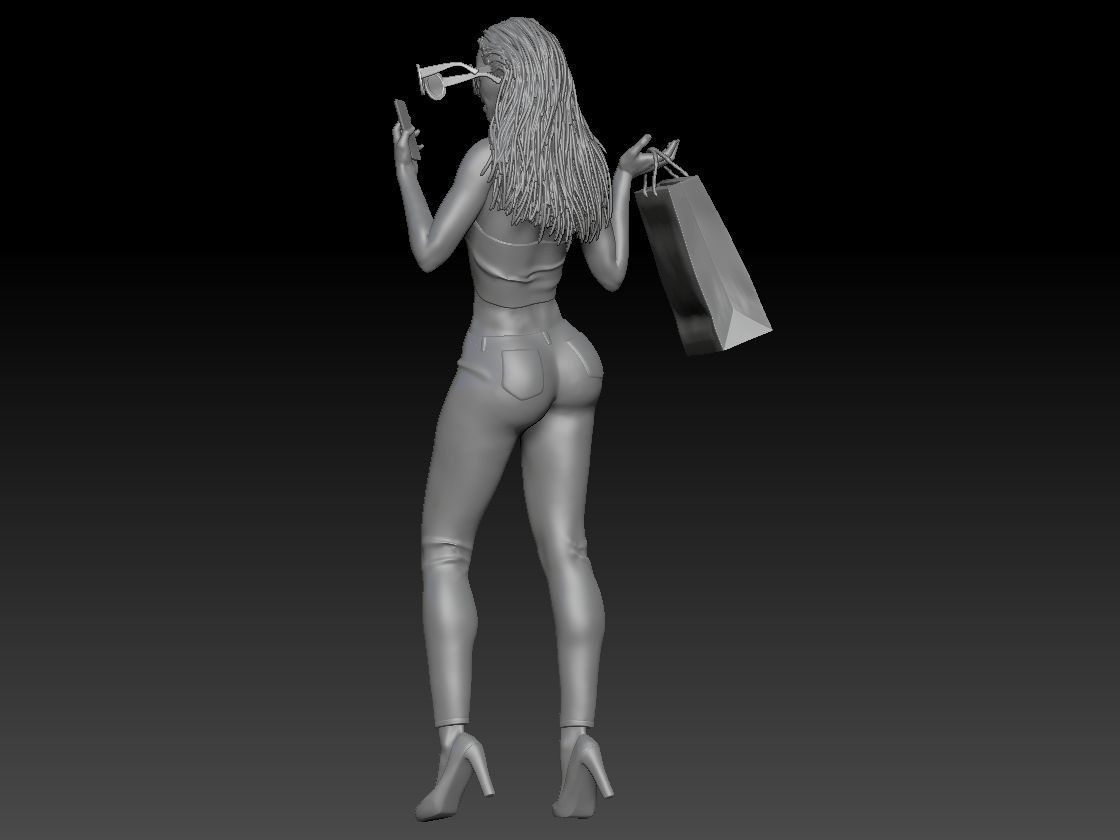 SHOPPING GIRL 2 3D print model_3