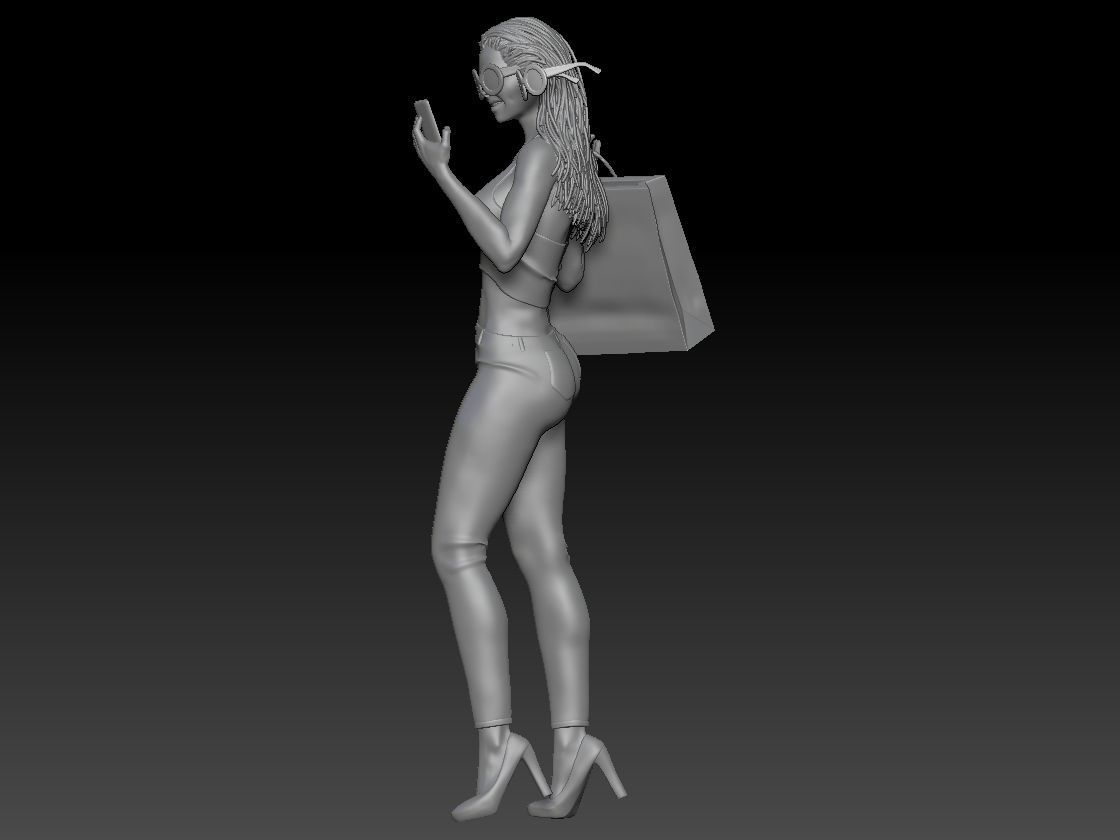 SHOPPING GIRL 2 3D print model_2