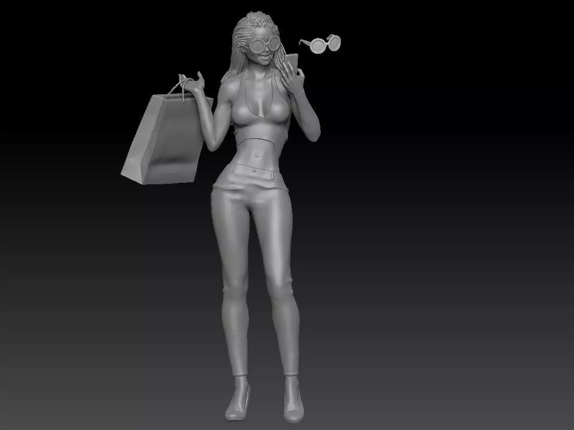 SHOPPING GIRL 2 3D print model_0