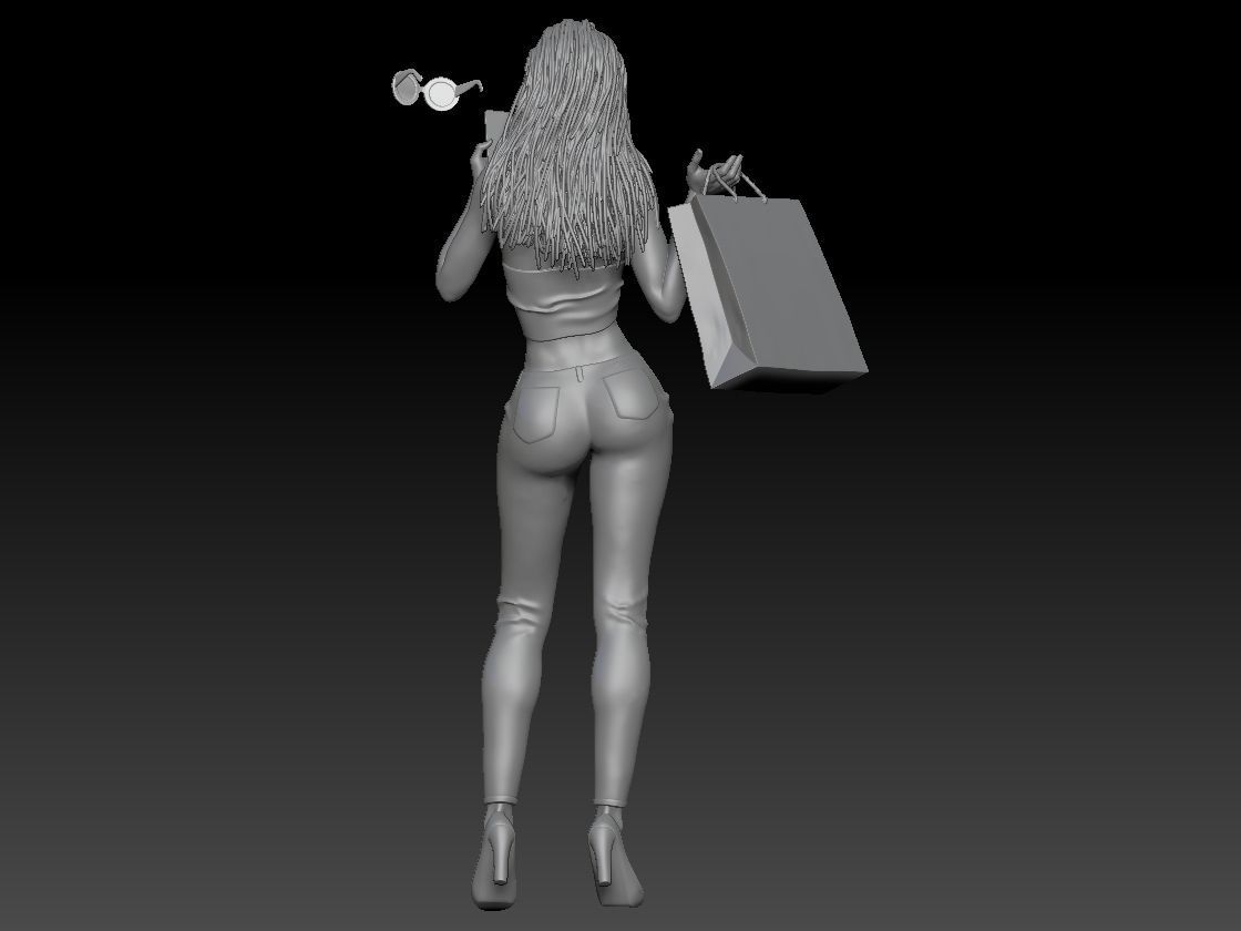 SHOPPING GIRL 2 3D print model_4