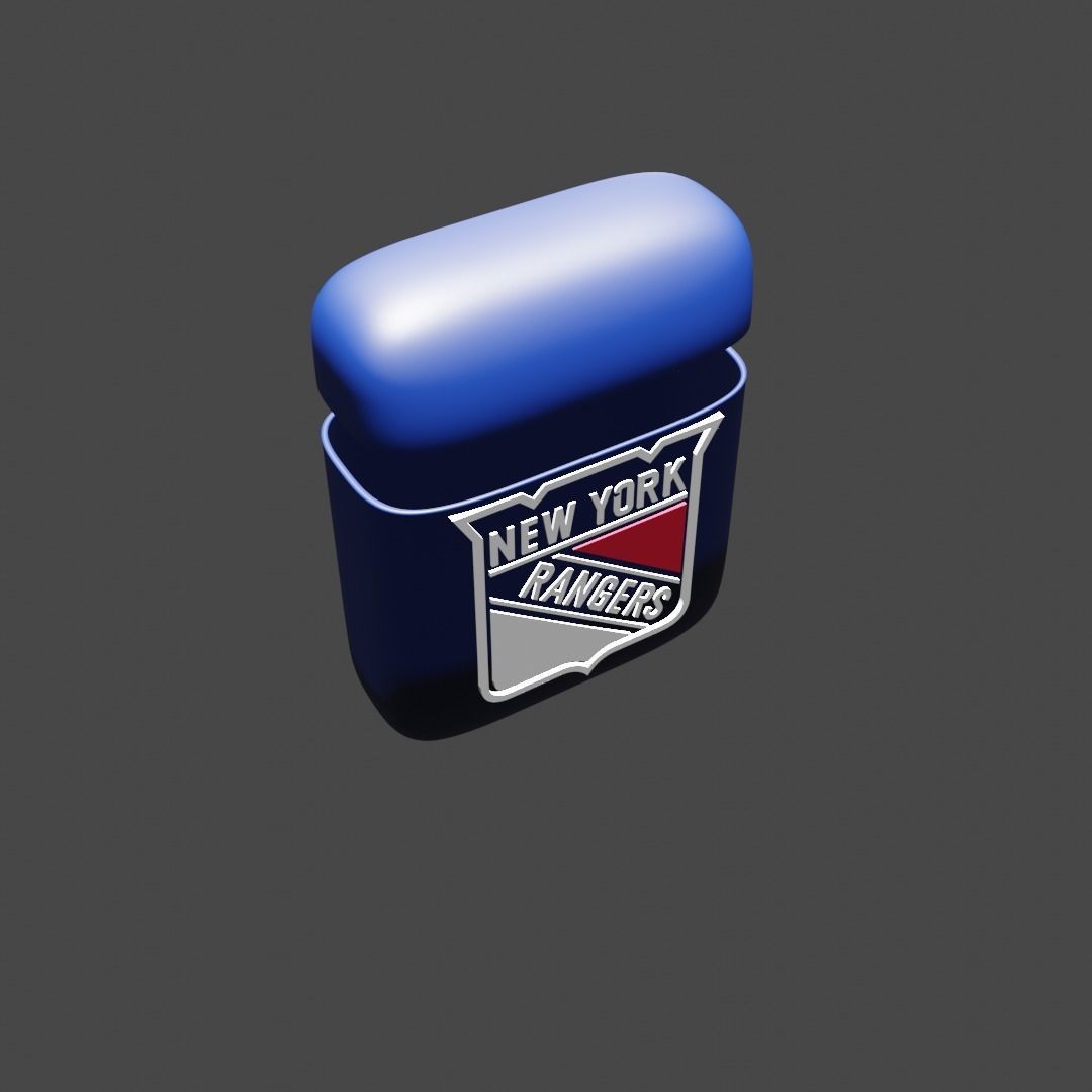 New York Rangers AirPods Case Cover 3D print model_7