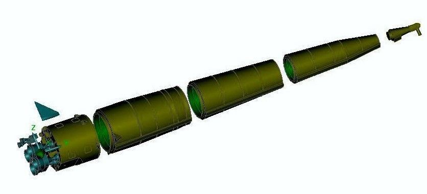 Space rocket R7 VOSTOK 3D print model_1