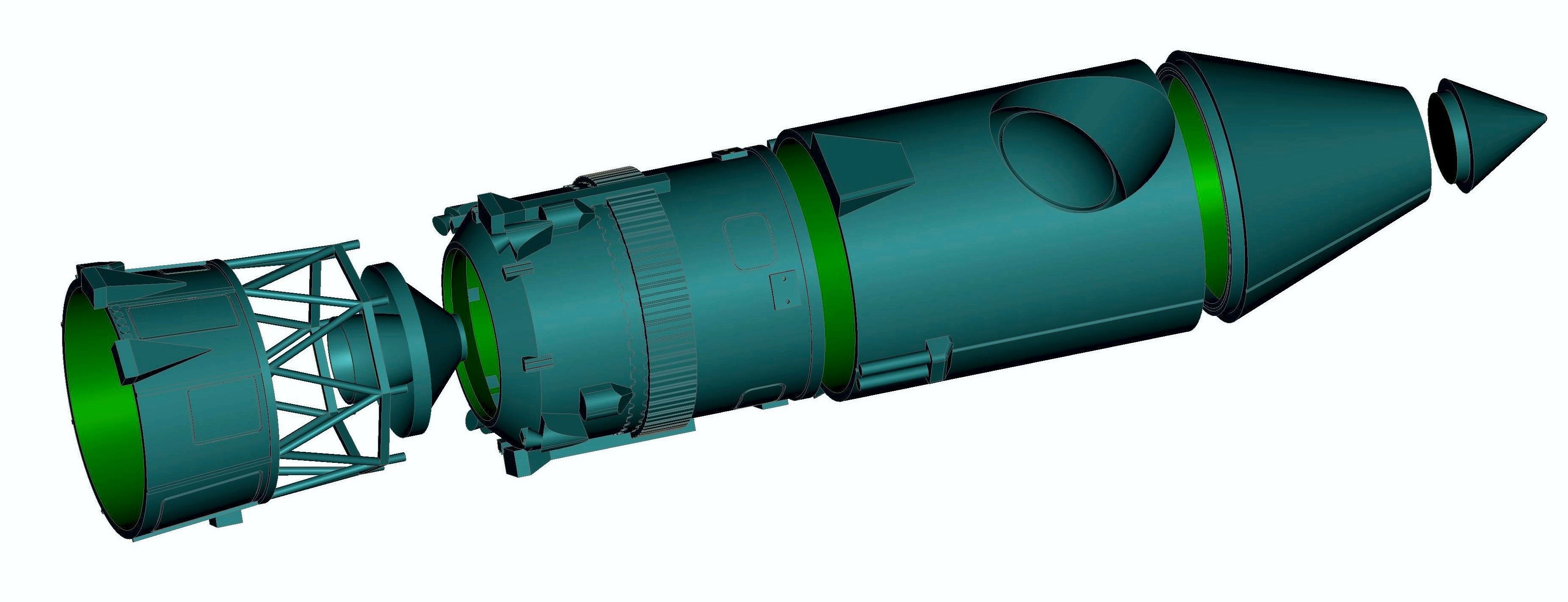 Space rocket R7 VOSTOK 3D print model_5