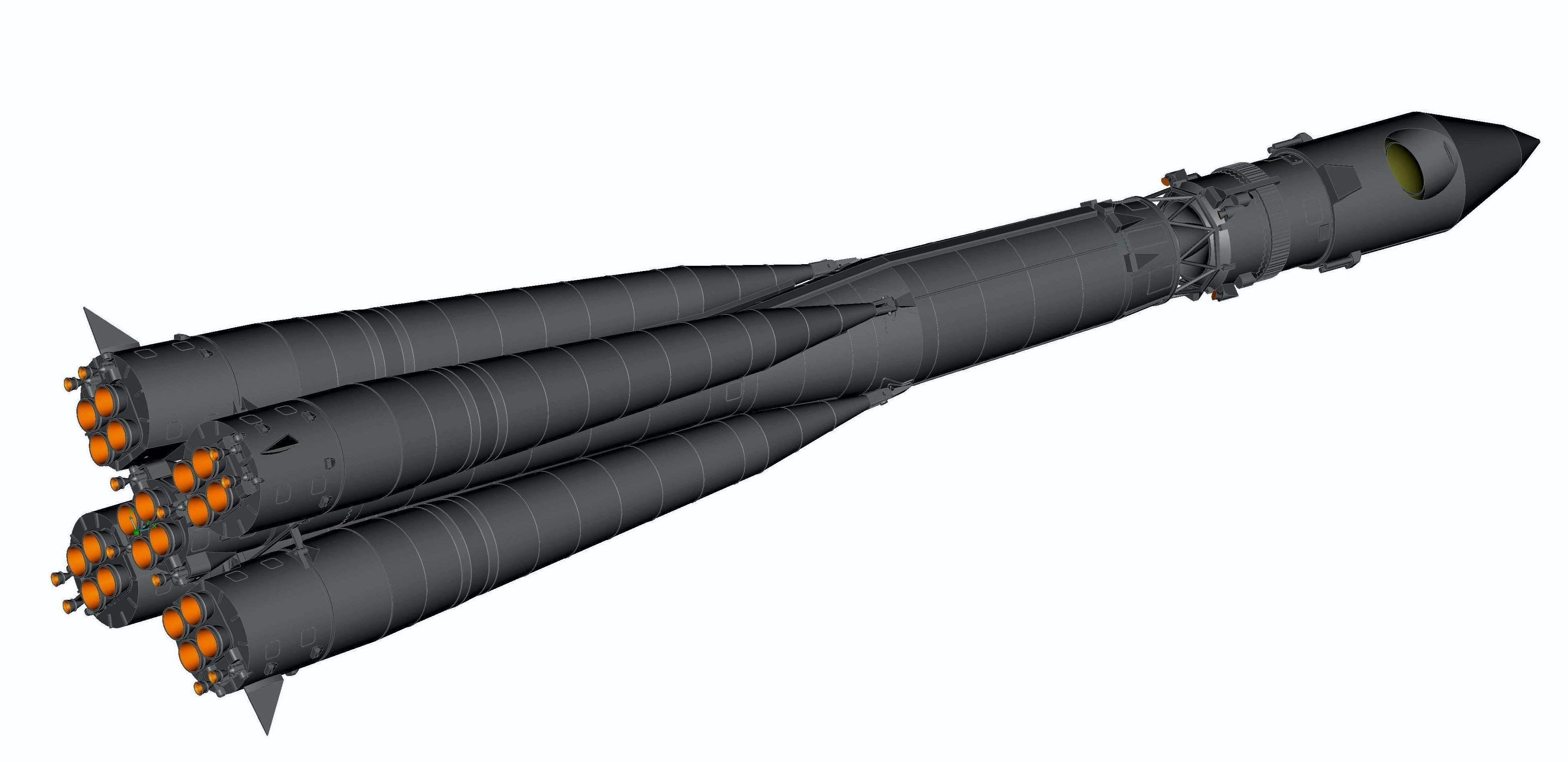 Space rocket R7 VOSTOK 3D print model_4