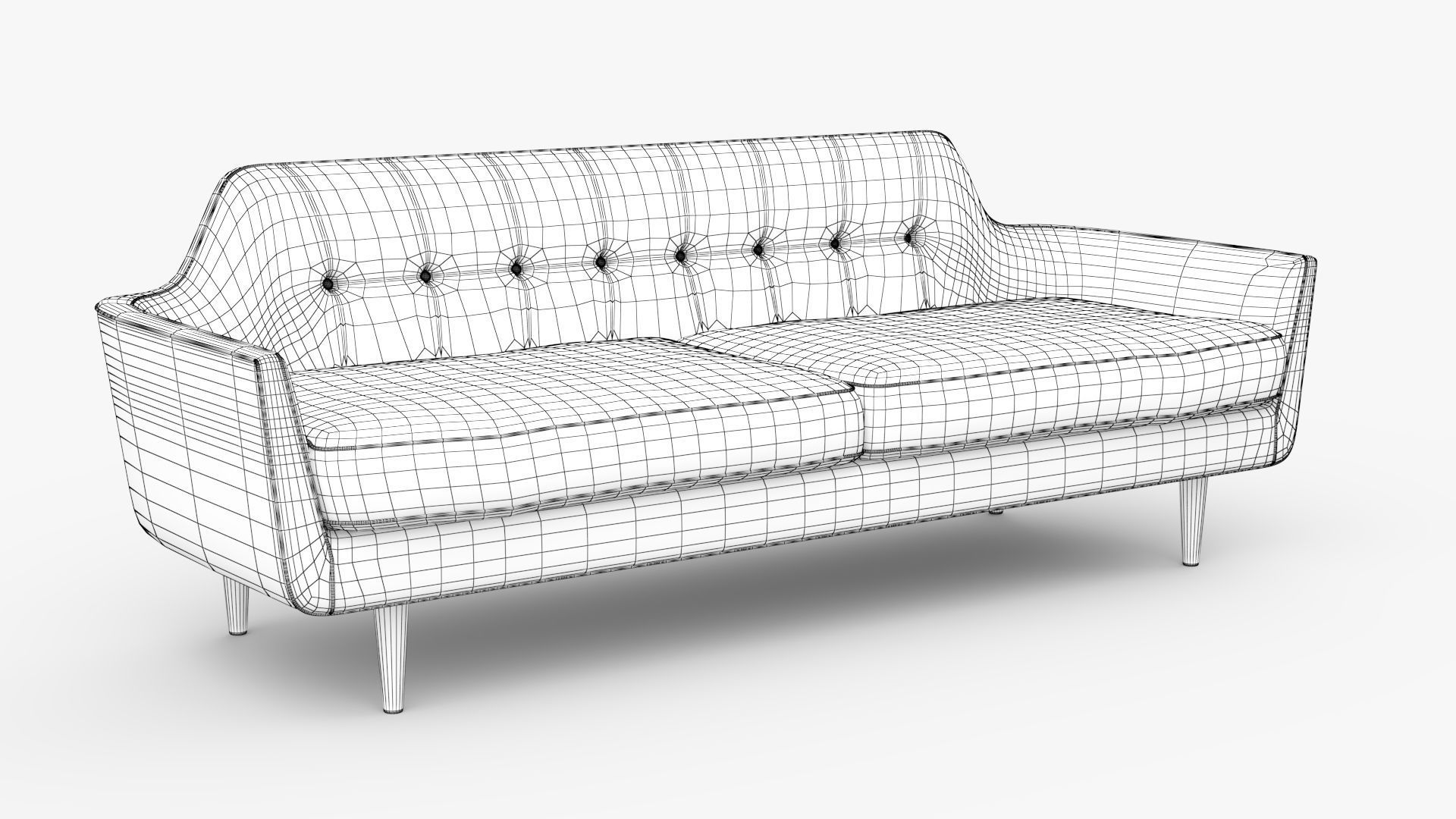 3D Copenhagen Sofa Velvet model 3D model_5