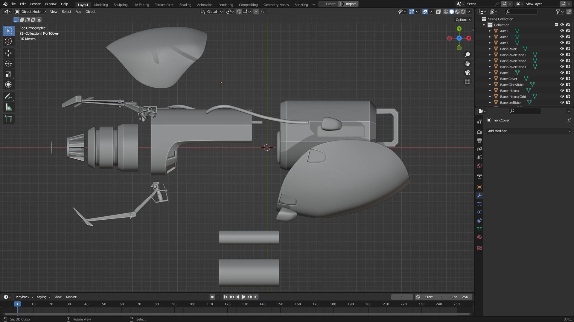 Handheld Portal Gun Device for Cosplay 3D print model_11