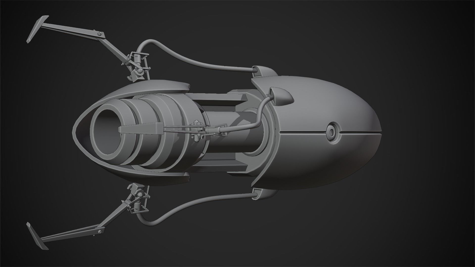 Handheld Portal Gun Device for Cosplay 3D print model_16