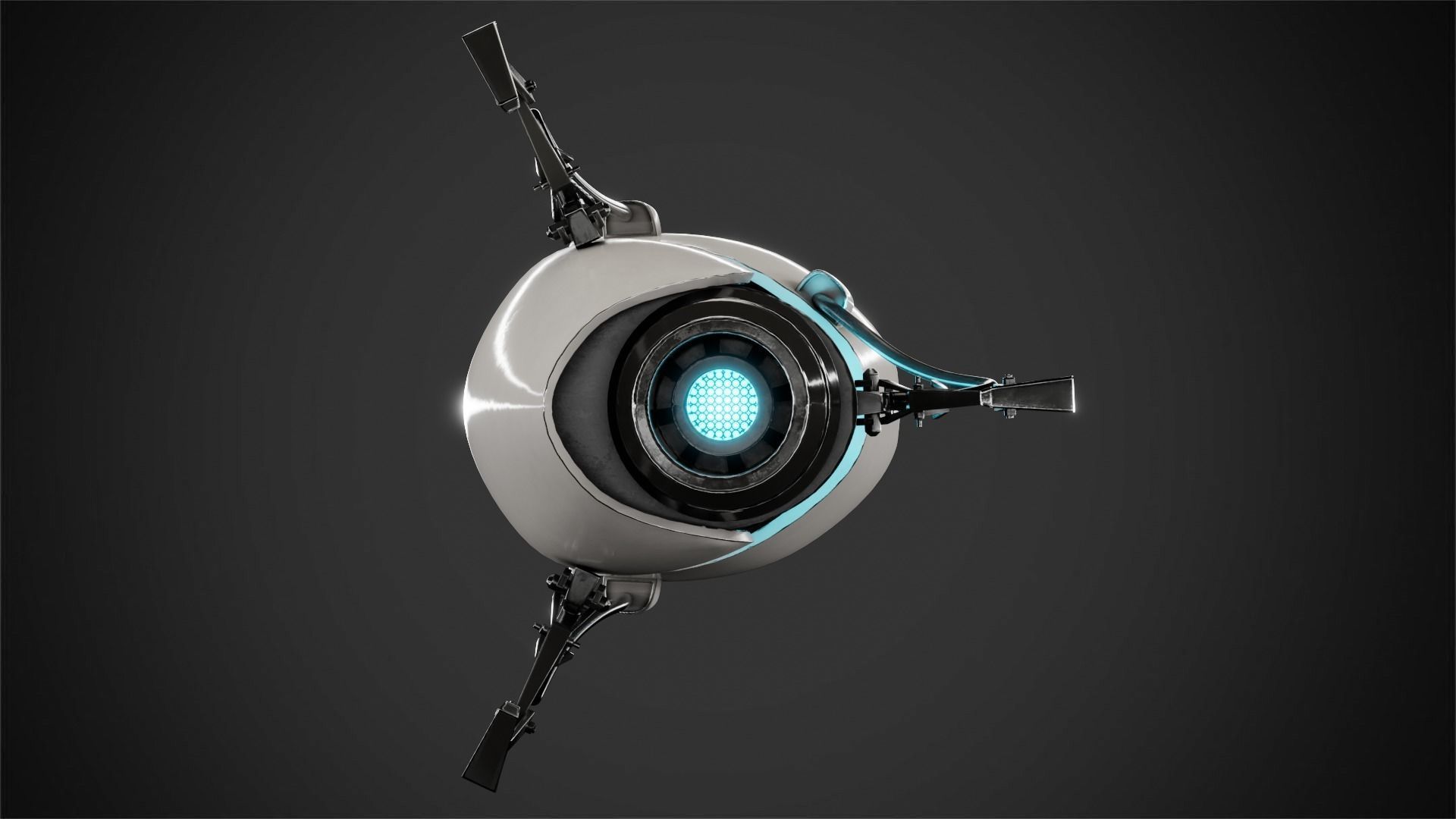 Handheld Portal Gun Device for Cosplay 3D print model_4