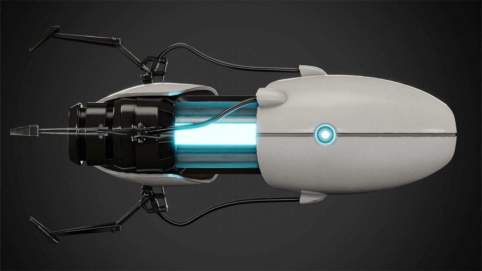 Handheld Portal Gun Device for Cosplay 3D print model_2