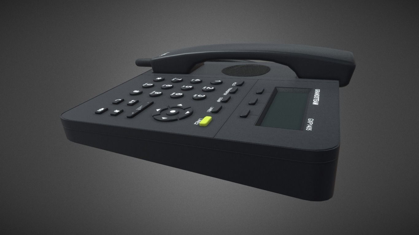 Landline phone Free low-poly 3D model_1