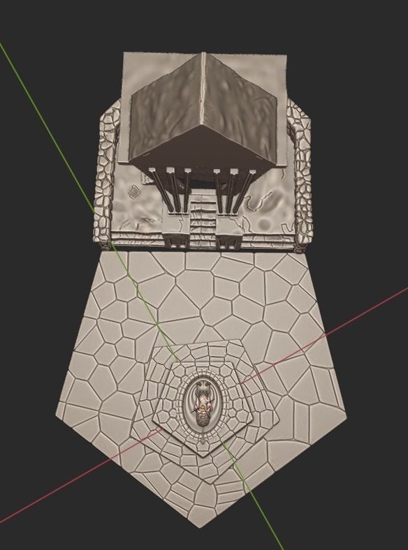 Square and Fountain - Halloween Town Project 3D Print Model 3D print model_2