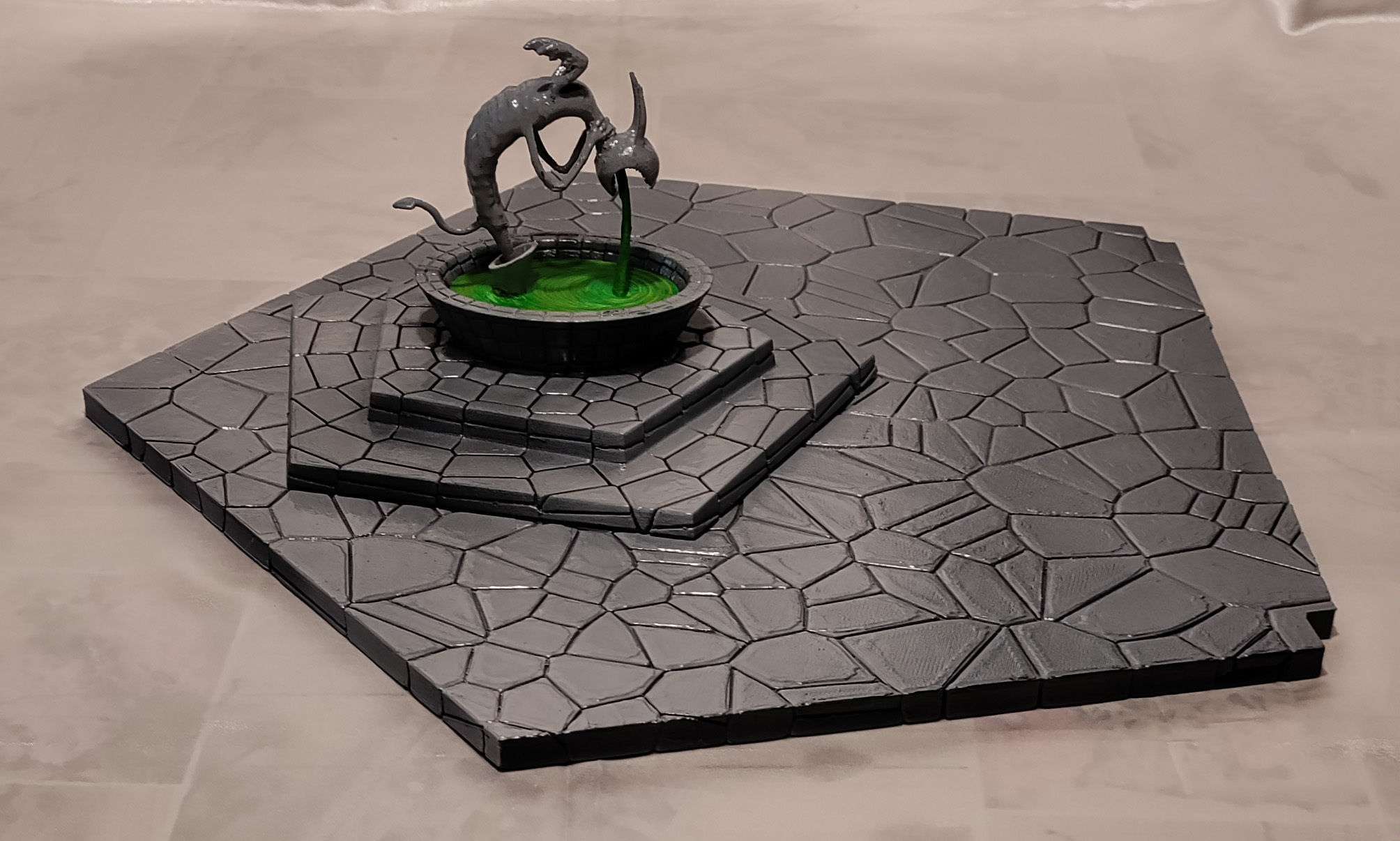 Square and Fountain - Halloween Town Project 3D Print Model 3D print model_10