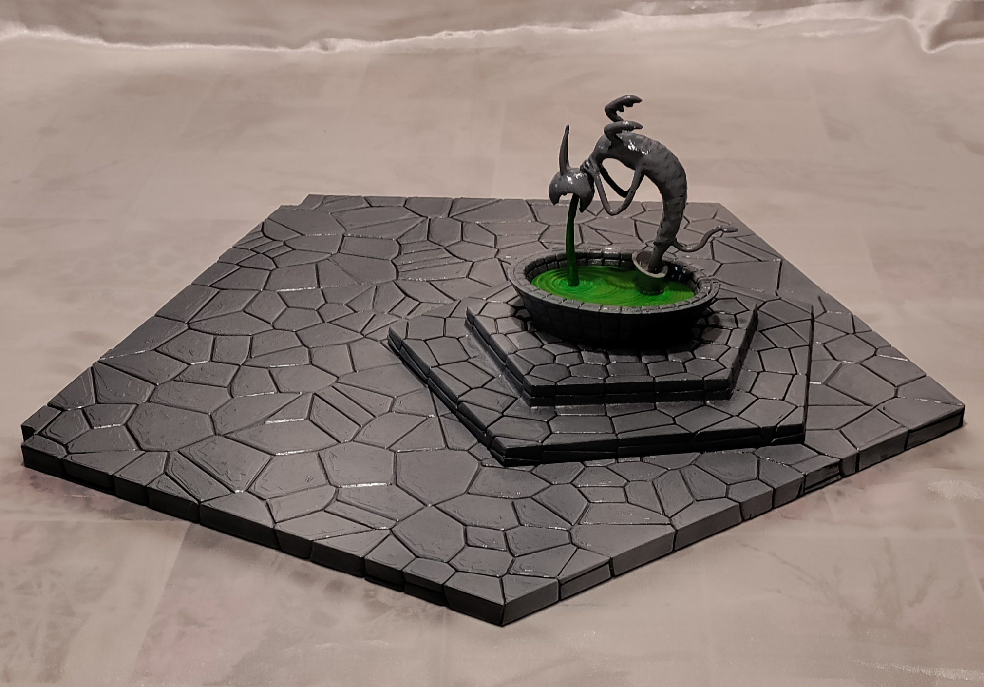 Square and Fountain - Halloween Town Project 3D Print Model 3D print model_8