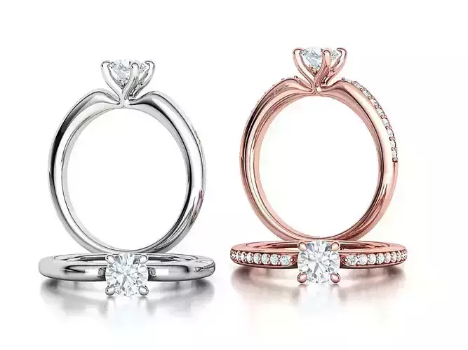 Nora Solitaire Engagement Ring 5mm stone Collection  