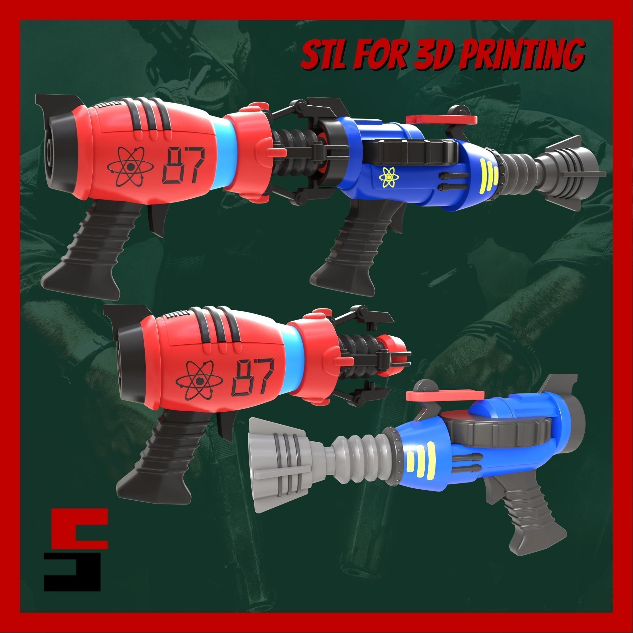 Call of Duty Wave Gun Zap Gun Weapon Prop Replica 3D print model_3