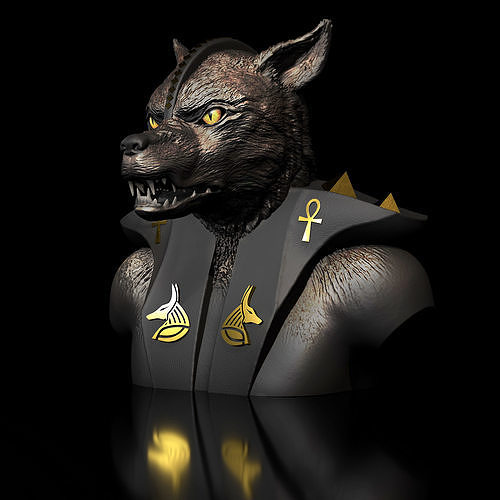Wolf Hound - Anubis-Bust 3D print model