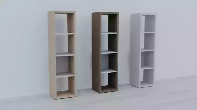 Shelving HALDAGER 4 Jysk Low-poly 3D model