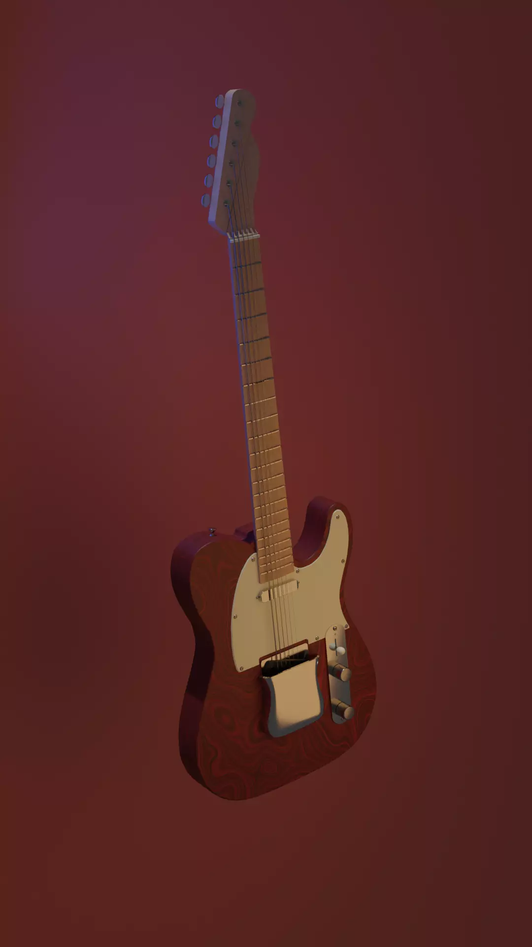 Electro guitar Fender Telecaster 3D model 3D model