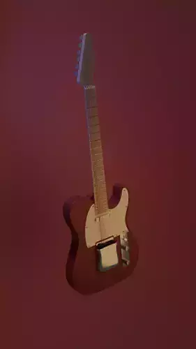 Electro guitar Fender Telecaster 3D model