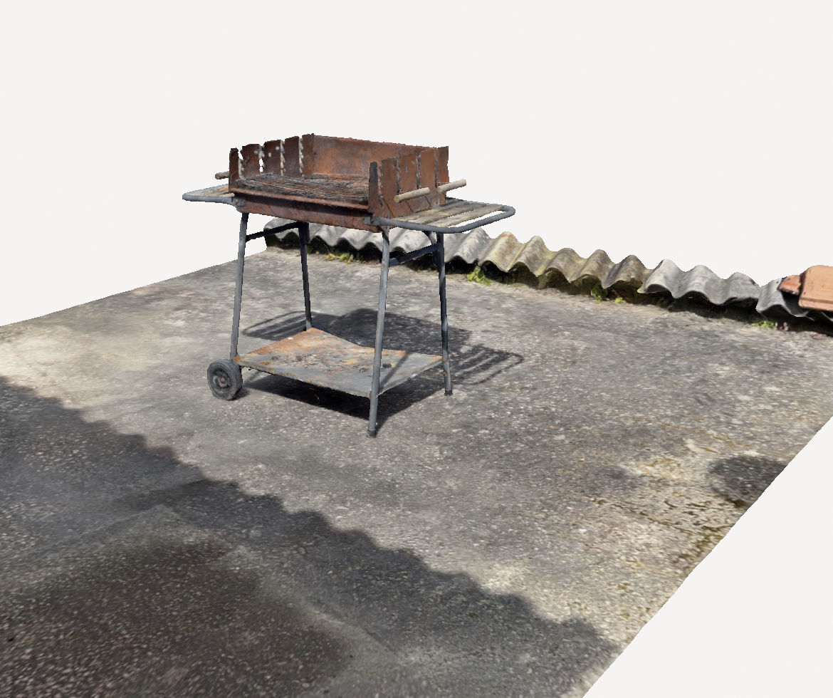 Barbecue in the yard 3D print model_4