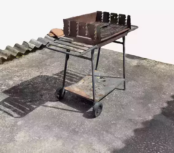 Barbecue in the yard 3D print model